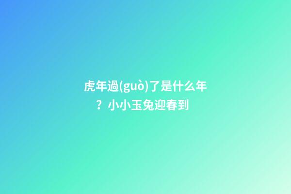 虎年過(guò)了是什么年？小小玉兔迎春到